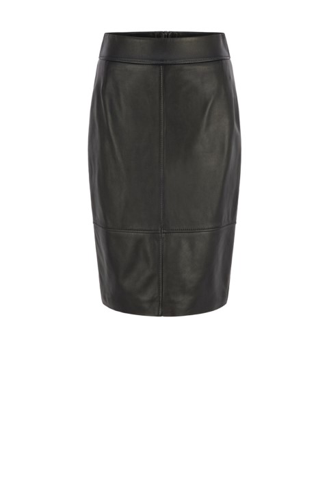 Boss δερμάτινη φούστα Selrita 50460741 μαύρη
