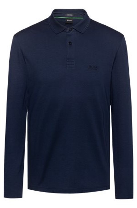 Boss L/s Polo Pirol 50392723 μαύρο