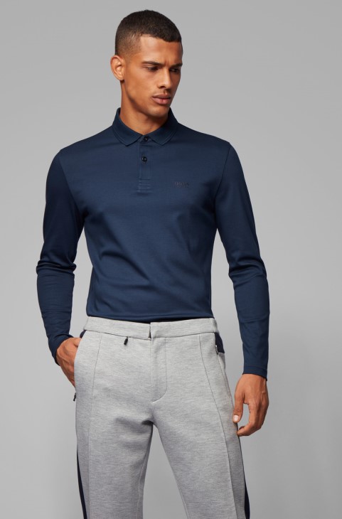 Boss L/s Polo Pirol 50392723 μαύρο
