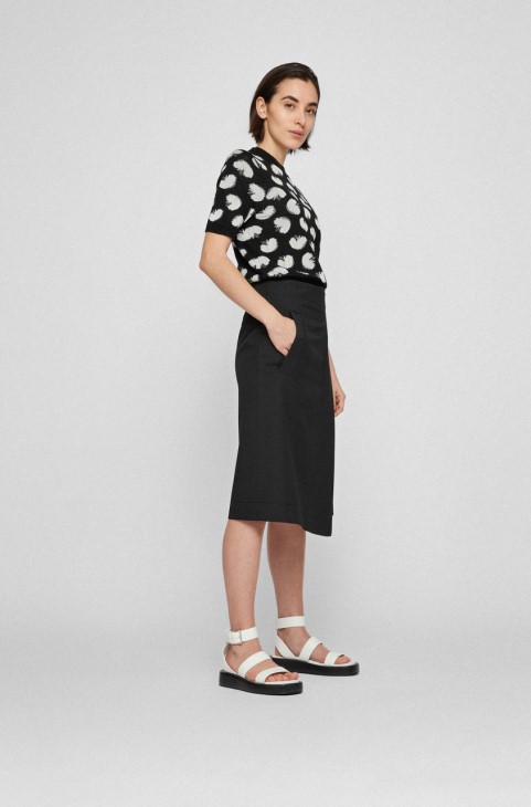 φούστα Boss Vollemo 50457861 μαύρη
