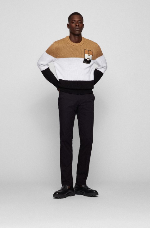 Boss Casual Trouser Rice3 Nos 50468721 μπεζ
