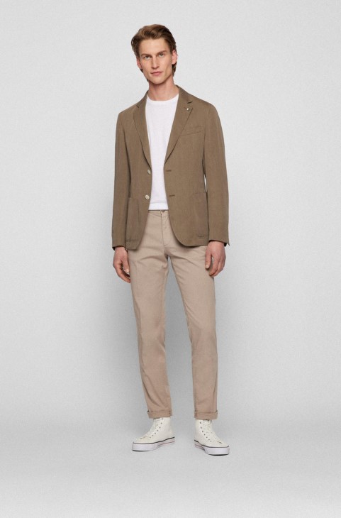 Boss Casual Trouser Rice3 Nos 50468721 μπεζ
