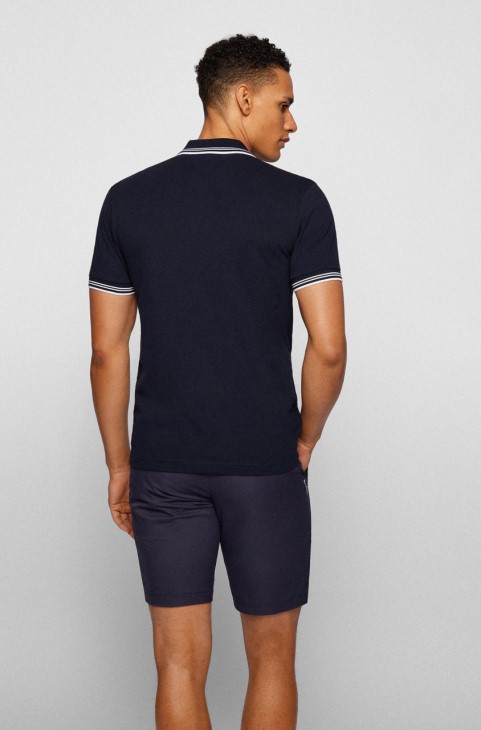 Boss Polo Paul Curved Nos 50469210 μαύρο
