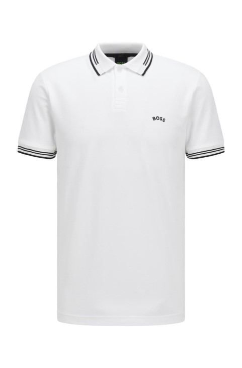 Boss Polo Paul Curved Nos 50469210 μαύρο
