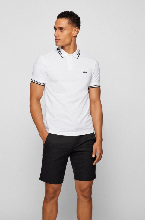 Boss Polo Paul Curved Nos 50469210 μαύρο
