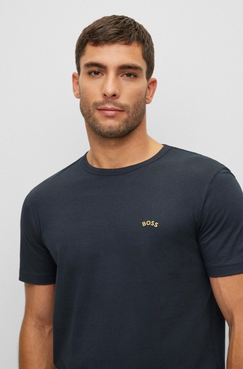 Boss T-shirt Tee καμπυλωτό Nos 50469045 Navy
