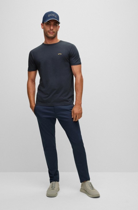 Boss T-shirt Tee καμπυλωτό Nos 50469045 Navy
