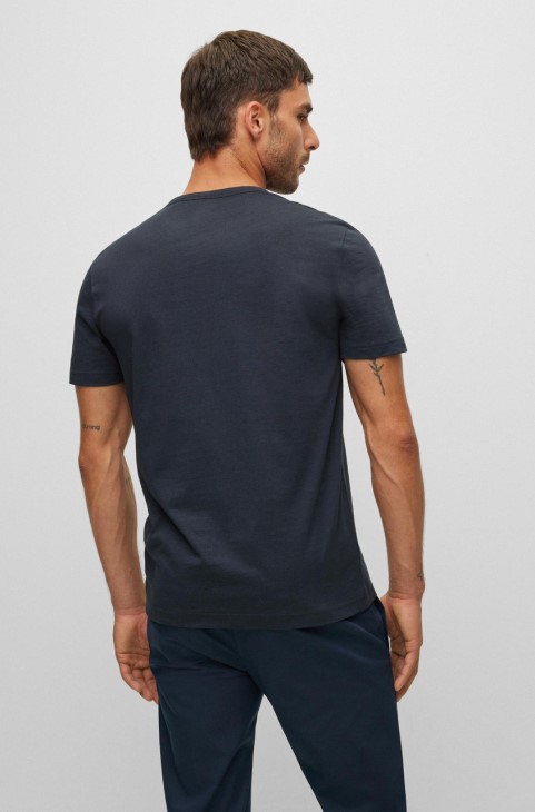 Boss T-shirt Tee καμπυλωτό Nos 50469045 Navy
