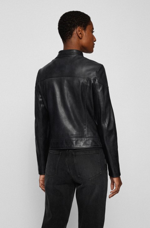 Boss Leather Jacket C Saflima 50472482 σκούρο μπλε
