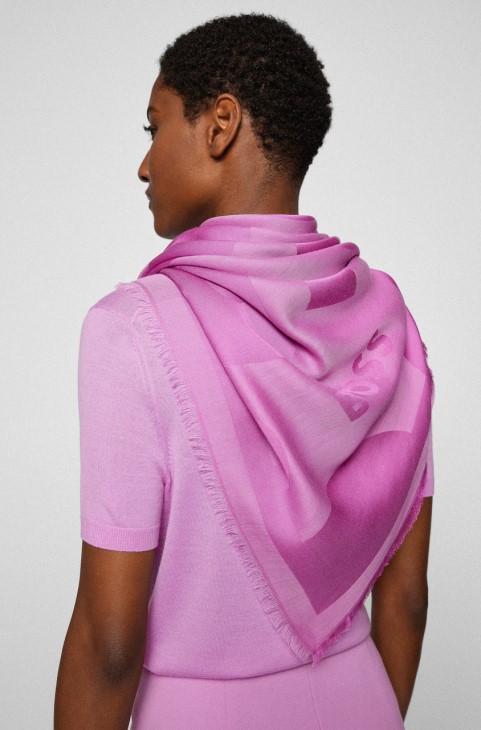 κασκόλ Boss Ledonia 50474128 ροζ
