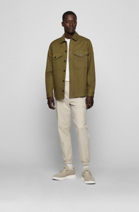 Boss Oversized πουκάμισο Locky 50470579 χακί
