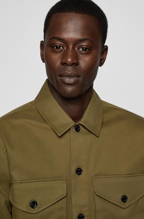 Boss Oversized πουκάμισο Locky 50470579 χακί

