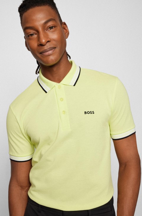 Boss Polo Paddy 50468983 ανοιχτό πράσινο
