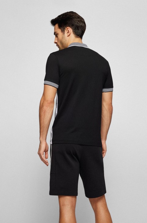 μπλουζάκι πόλο Boss 50466442 μαύρο
