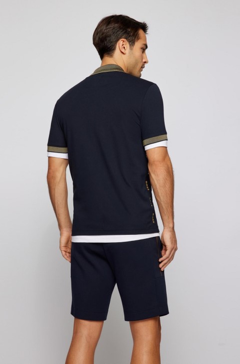 μπλουζάκι πόλο Boss 50466442 μαύρο
