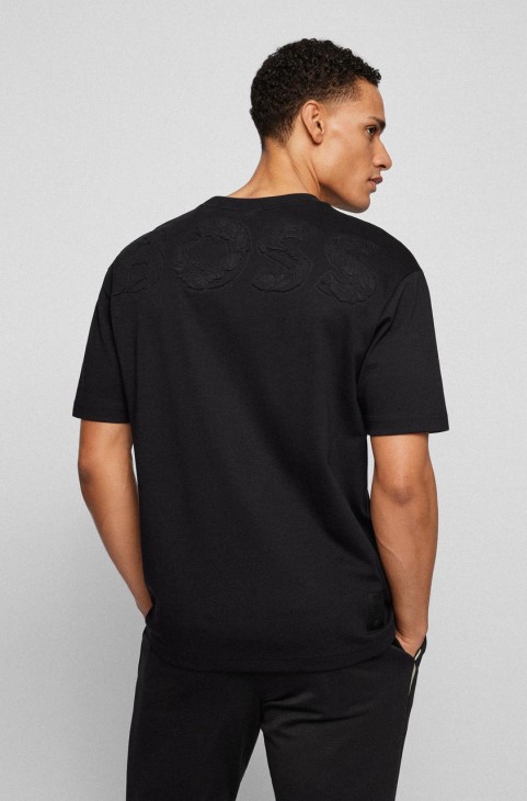 μπλουζάκι Boss Talboa Aj 50466946 μαύρο
