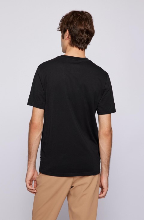 μπλουζάκι Boss Tiburt 50467075 μαύρο
