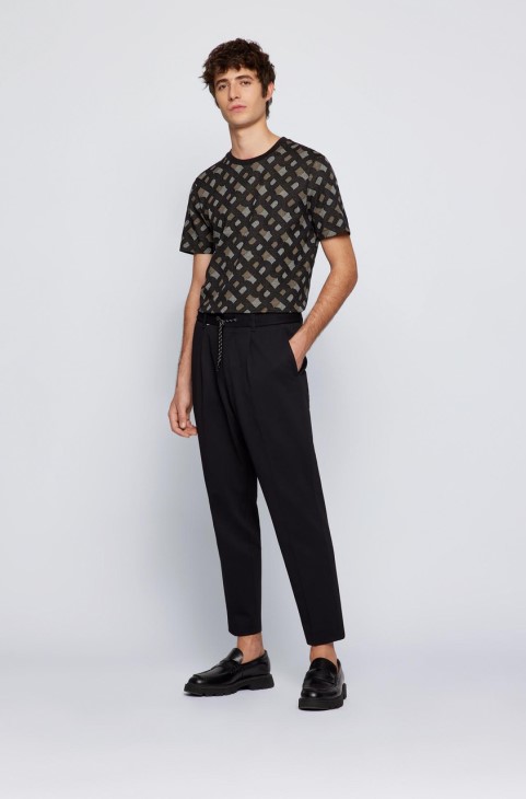 μπλουζάκι Boss Tiburt 50469466 μαύρο
