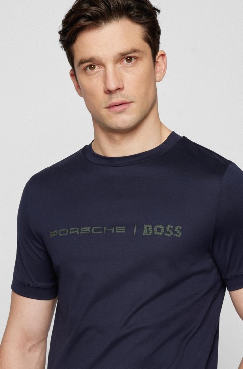 Boss X Porsche T-shirt Teesler 50466077 σκούρο μπλε
