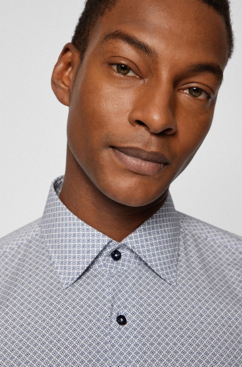 πουκάμισο Boss Bus H-hank 50469418 σκούρο μπλε
