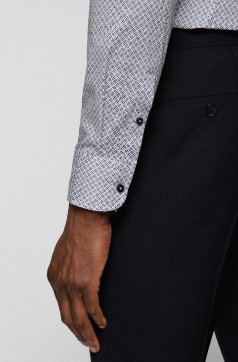 πουκάμισο Boss Bus H-hank 50469418 σκούρο μπλε
