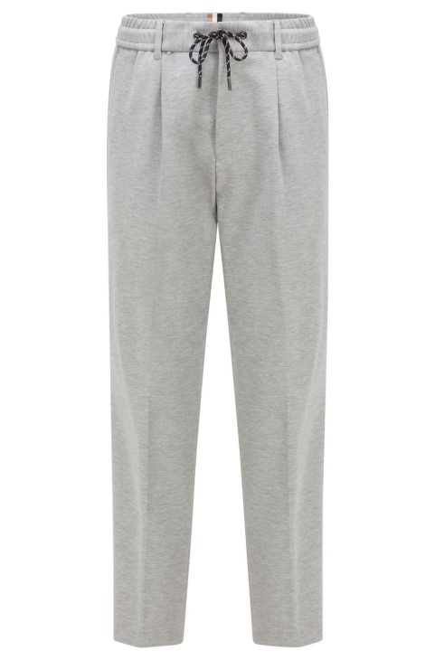 Boss χαλαρό παντελόνι C-perin 50468869 ανοιχτό γκρι