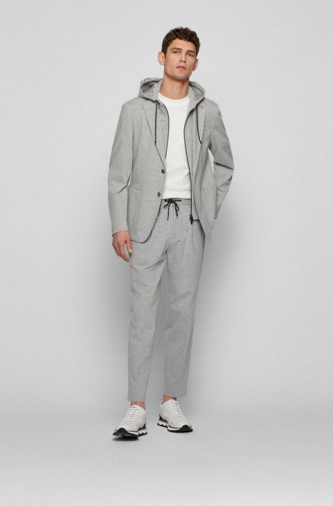 Boss αθλητικό παλτό C-hanry-hood 50468868 ασημί
