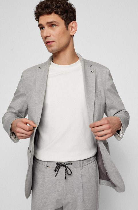 Boss αθλητικό παλτό C-hanry-hood 50468868 ασημί
