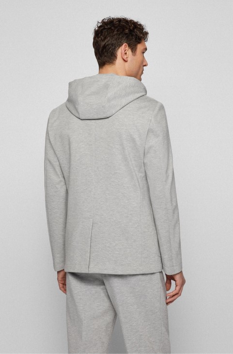 Boss αθλητικό παλτό C-hanry-hood 50468868 ασημί
