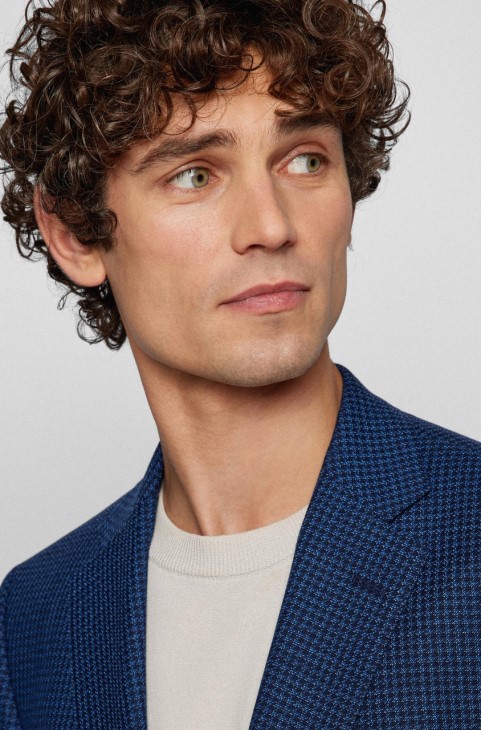 Boss αθλητικό παλτό H-janson 50469014 μπλε
