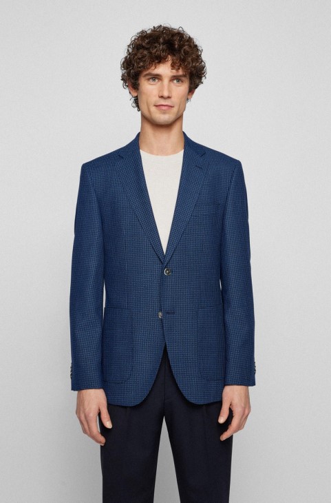 Boss αθλητικό παλτό H-janson 50469014 μπλε
