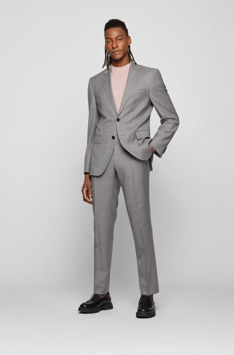 κοστούμι Boss H-jeckson 50471253 ασημί
