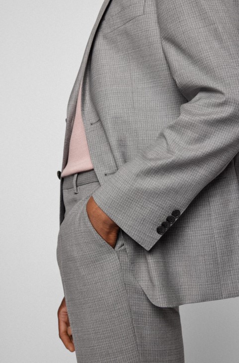 κοστούμι Boss H-jeckson 50471253 ασημί
