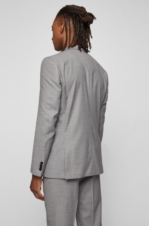 κοστούμι Boss H-jeckson 50471253 ασημί

