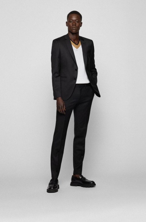 μπουφάν Boss Suit H-reymond 50469181 μαύρο
