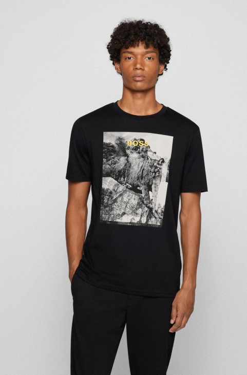 μπλουζάκι Boss Topline 50465266 μαύρο