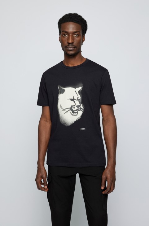 μπλουζάκι Boss Tyro 50465385 μαύρο
