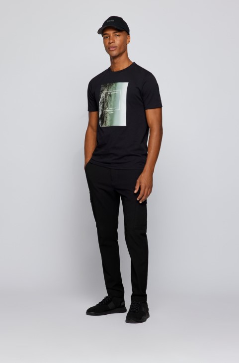 μπλουζάκι Boss Tyro 50465384 μαύρο