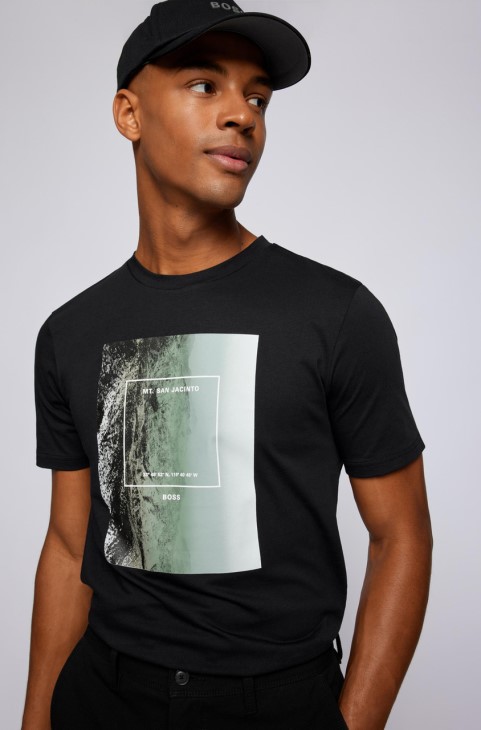 μπλουζάκι Boss Tyro 50465384 μαύρο
