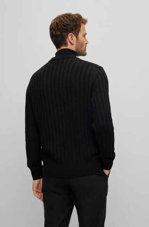 Boss ζακέτα Losilvio 50477348 μαύρη
