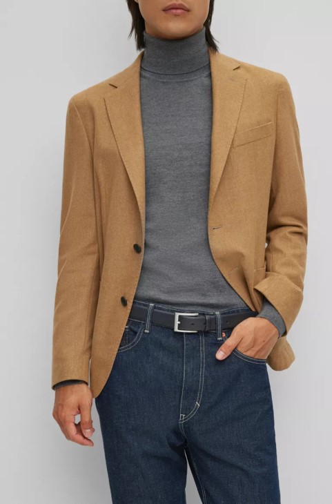 ζώνη Boss Brondon Nos 50481068 μαύρη
