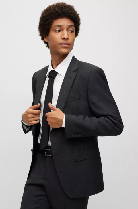 Boss H-tie 6cm Nos 50480284 μαύρη
