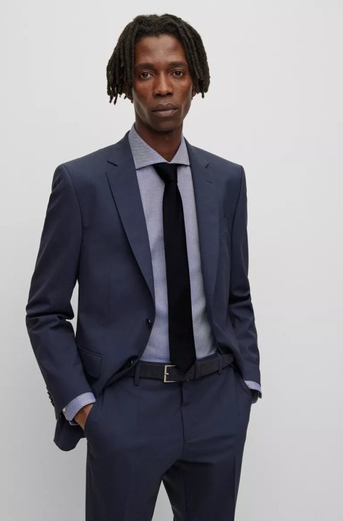 Boss H-tie 6cm Nos 50480284 μαύρη
