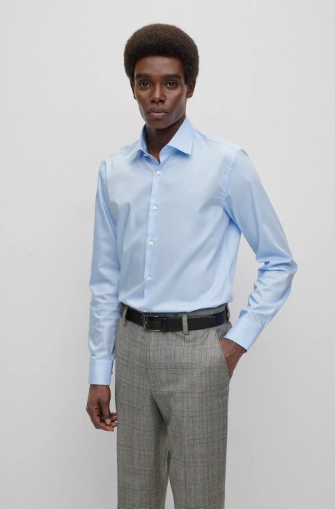 πουκάμισο Boss Business H-hank-kent Nos 50479922 λευκό
