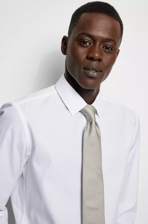 Boss H-tie 7,5cm 50474907 ανοιχτό μπεζ
