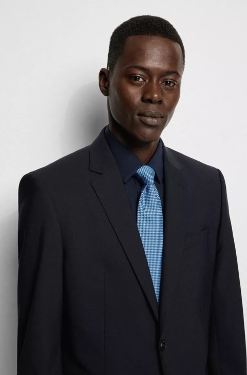 Boss H-tie 7,5cm 50475667 σκούρο μπλε
