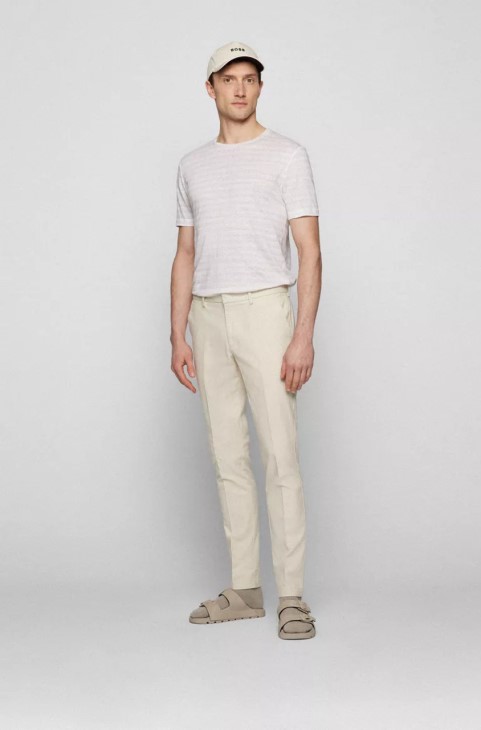 Boss Casual παντελόνι Kaito 50472711 λευκό
