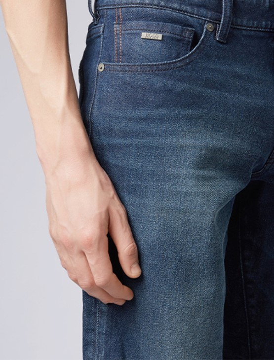 Boss τζιν σορτς Maine 50405599 σκούρο μπλε
