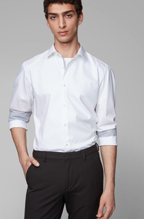 μπλουζάκι Boss Business Gelson 50410524 λευκό
