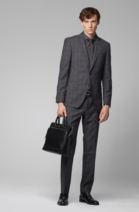 Boss Trousers Genius5 50417627 κάρβουνο
